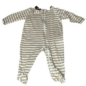 BROWN+CREAM 3-6 MTH ONESIE!!